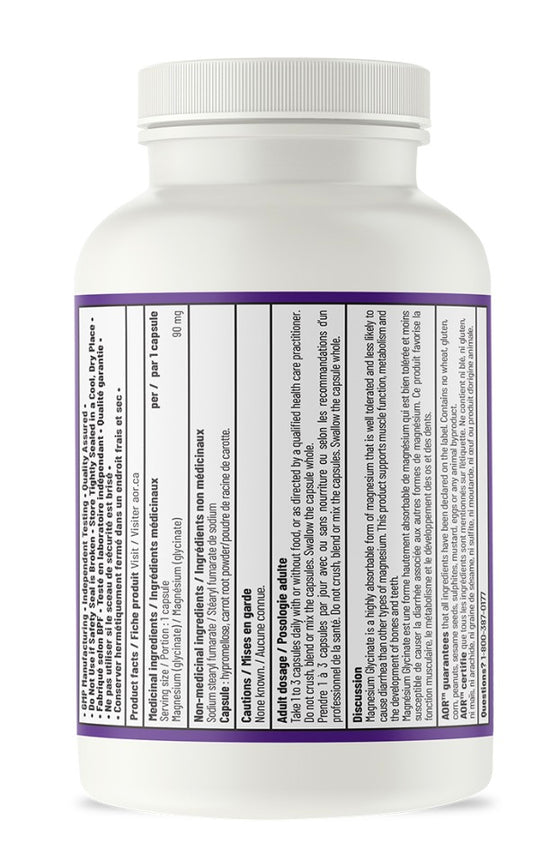 AOR Magnesium Glycinate – Muscle & Nervous System Support