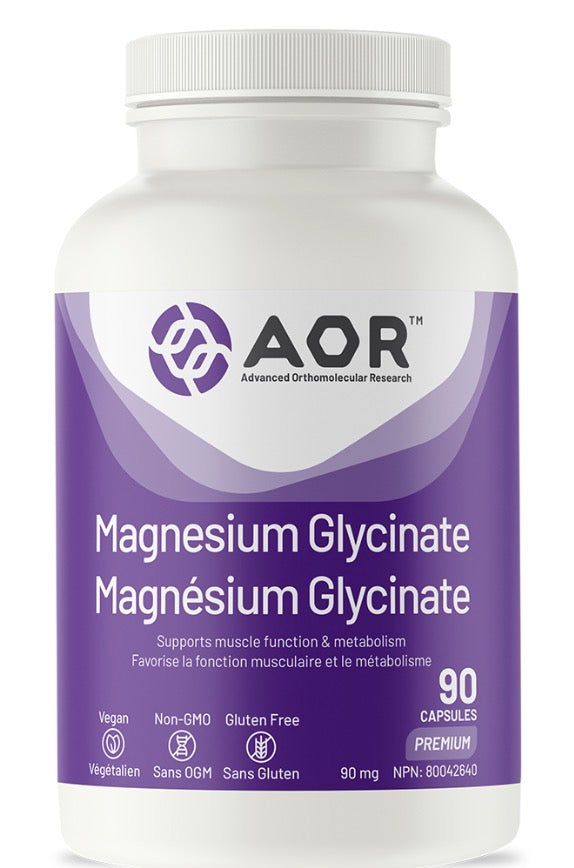 AOR Magnesium Glycinate – Muscle & Nervous System Support 180 capsules